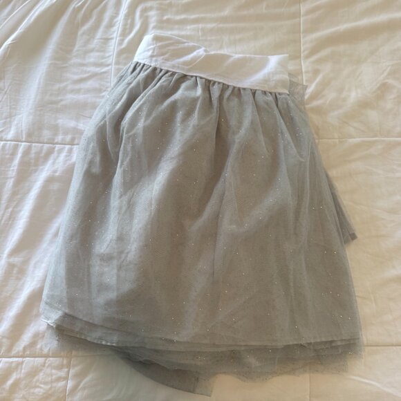 Pottery Barn Kids Gray Glitter Tulle Bedskirt - Picture 1 of 7